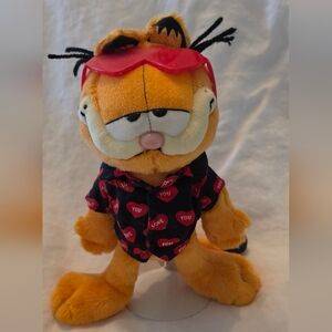 NWT-Ty Beanie Babies Garfield "Happy Valentines Day" with Stand